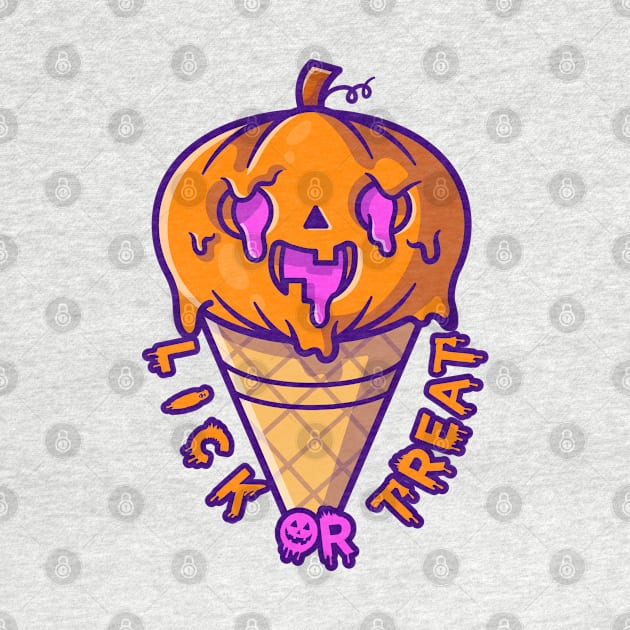 Ice Cream Pumpkin Halloween - Funny by Ravensdesign